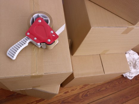 Checklist and packing materials for a house removal in Queens Park