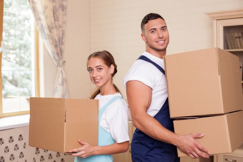 Business furniture and equipment prepared for office relocation in Queens Park